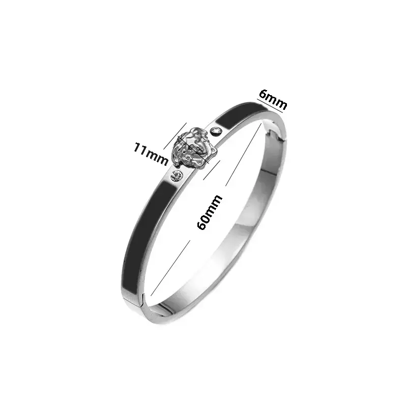 Titanium Steel Bracelet Gold White European American