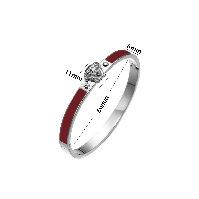 Titanium Steel Bracelet Gold White European American