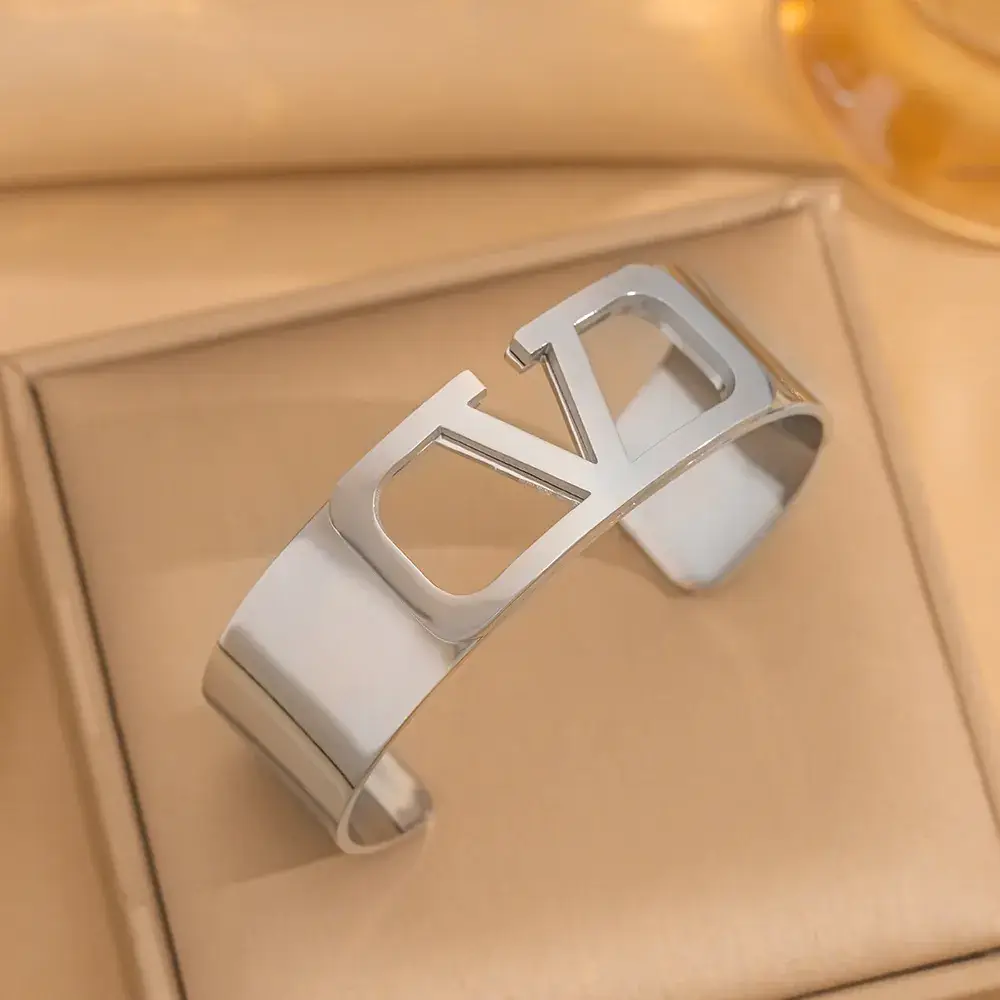 Titanium Steel Bracelet Gold White European American