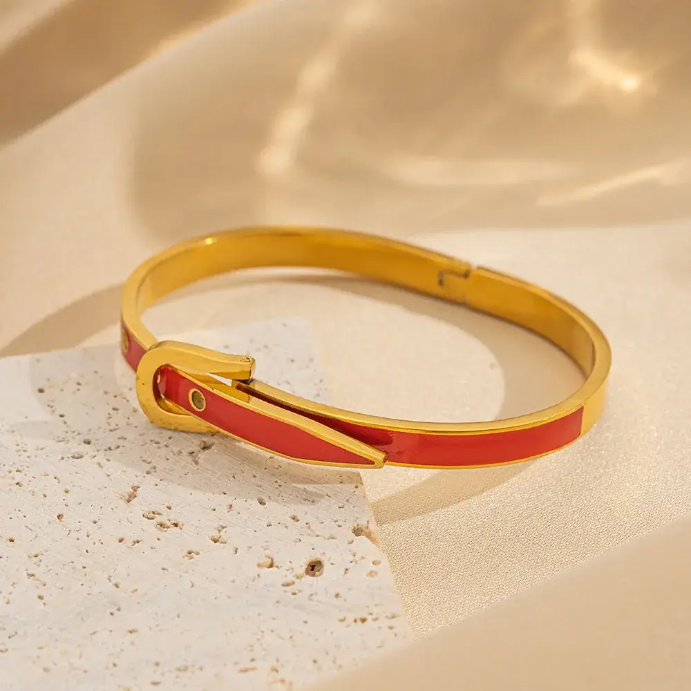 Titanium Steel Bracelet Gold White European American