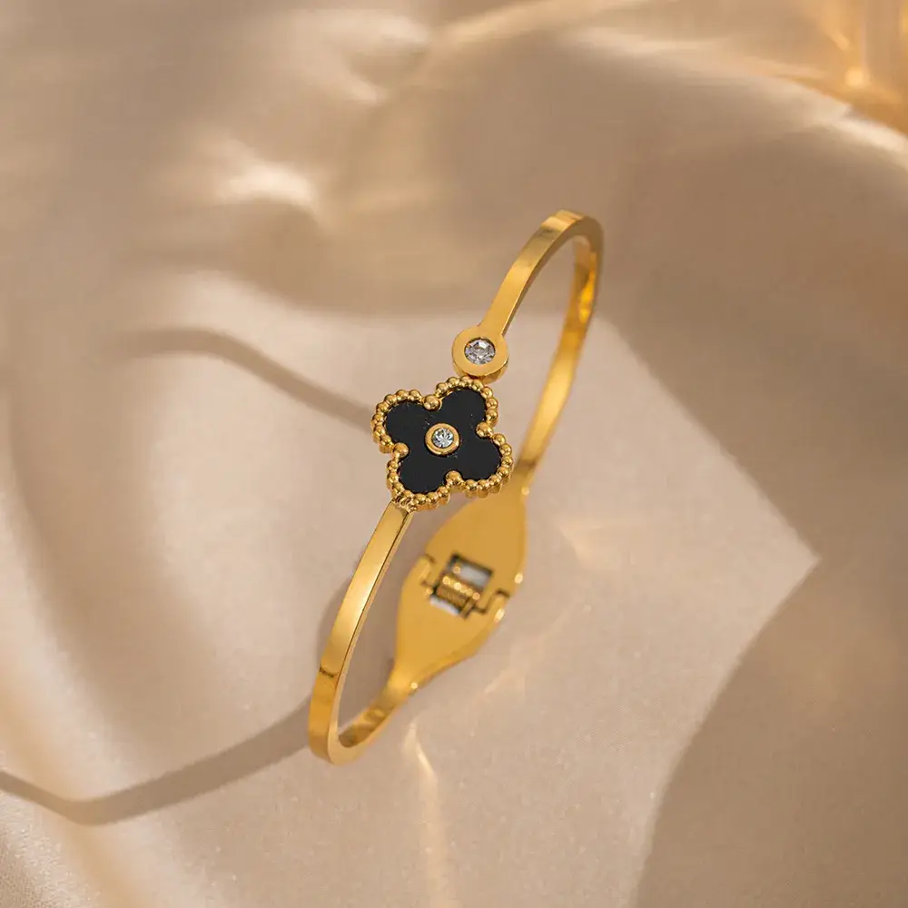 Titanium Steel Bracelet Gold White European American