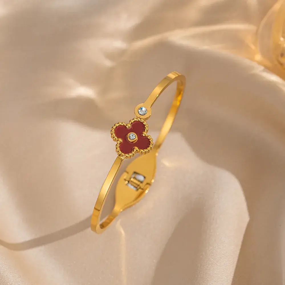Titanium Steel Bracelet Gold White European American