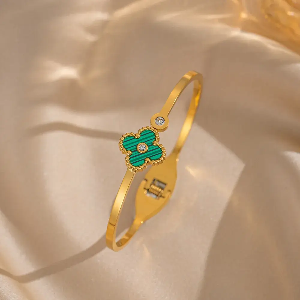 Titanium Steel Bracelet Gold White European American