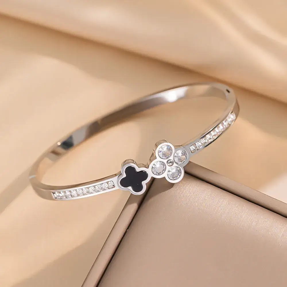 Titanium Steel Bracelet Gold White European American