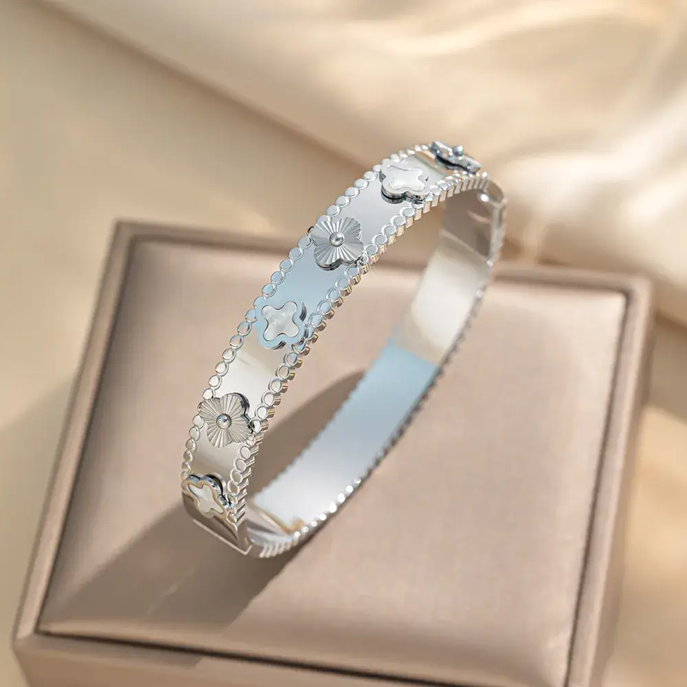 Titanium Steel Bracelet Gold White European American