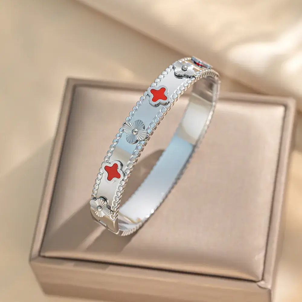 Titanium Steel Bracelet Gold White European American
