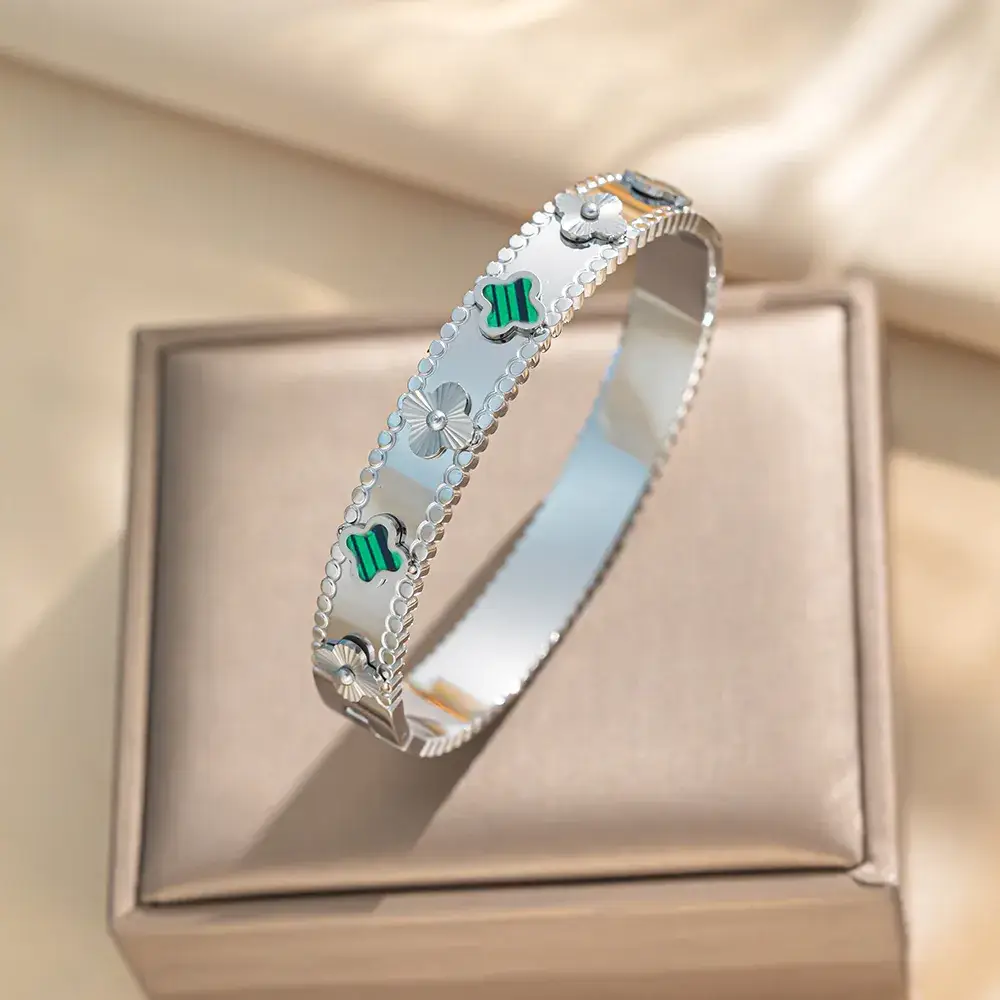 Titanium Steel Bracelet Gold White European American