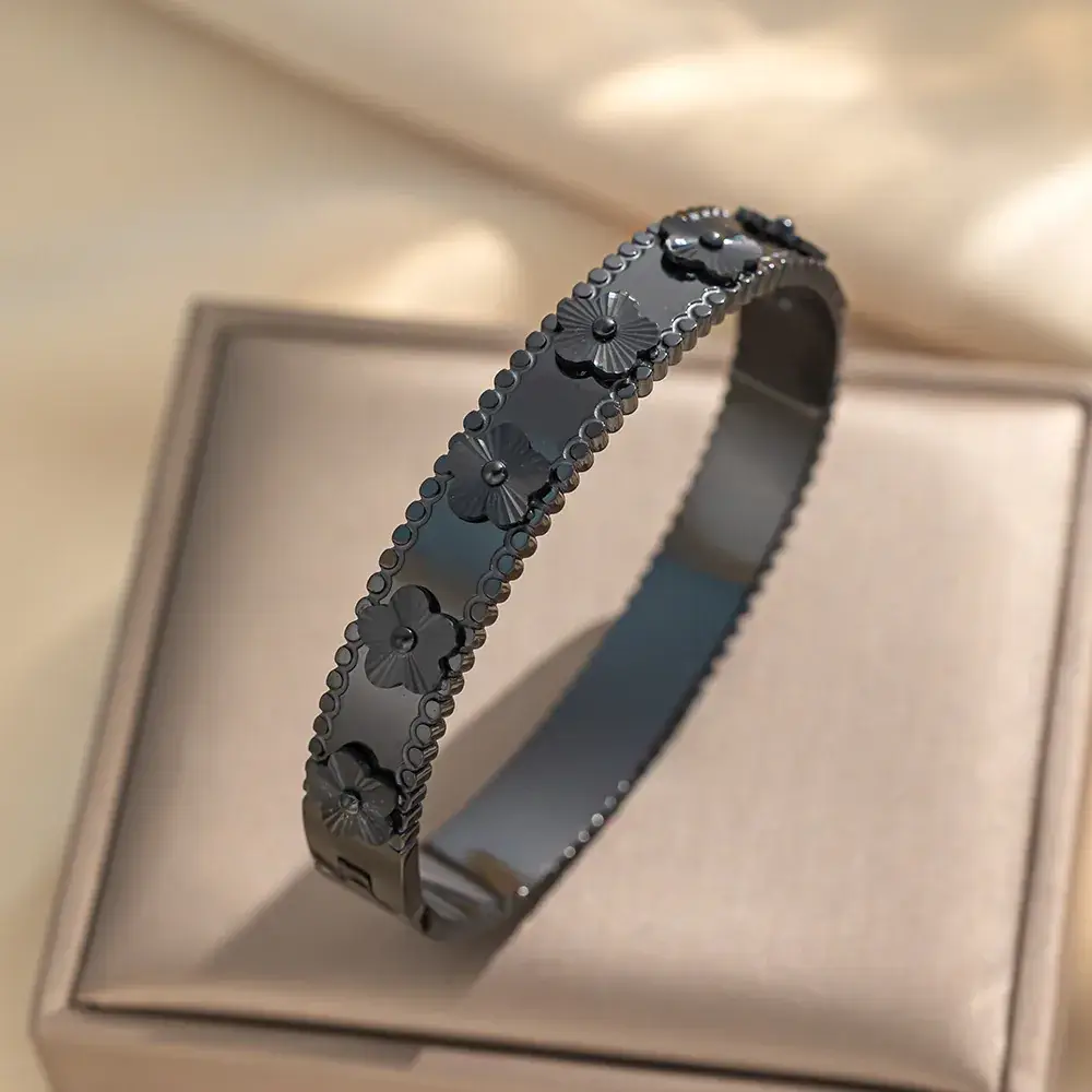 Titanium Steel Bracelet Gold White European American
