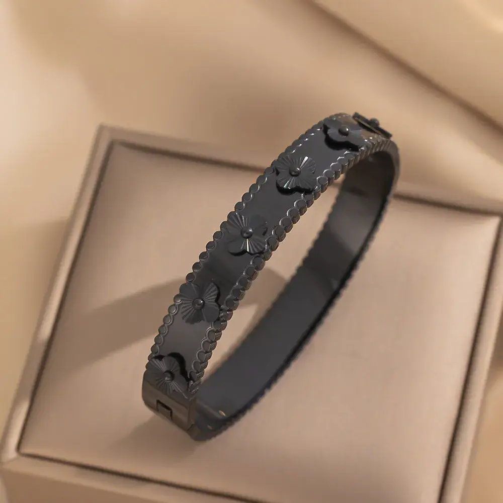 Titanium Steel Bracelet Gold White European American