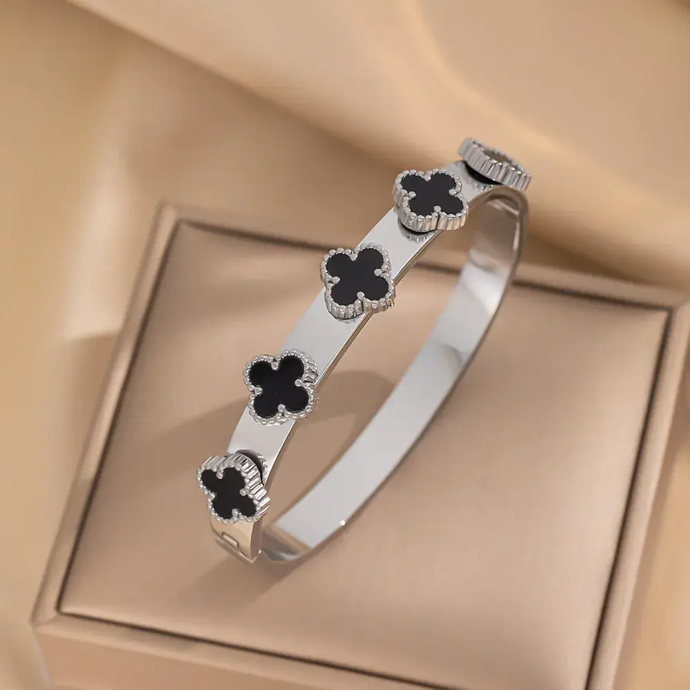 Titanium Steel Bracelet Gold White European American
