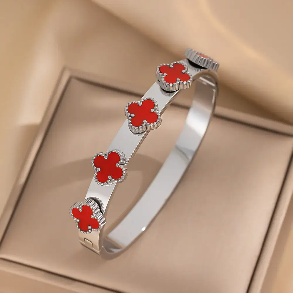 Titanium Steel Bracelet Gold White European American