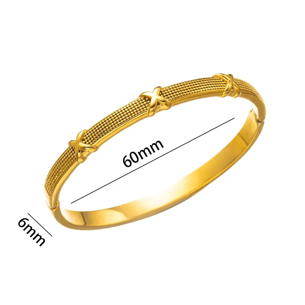 Titanium Steel Bracelet Gold White European American