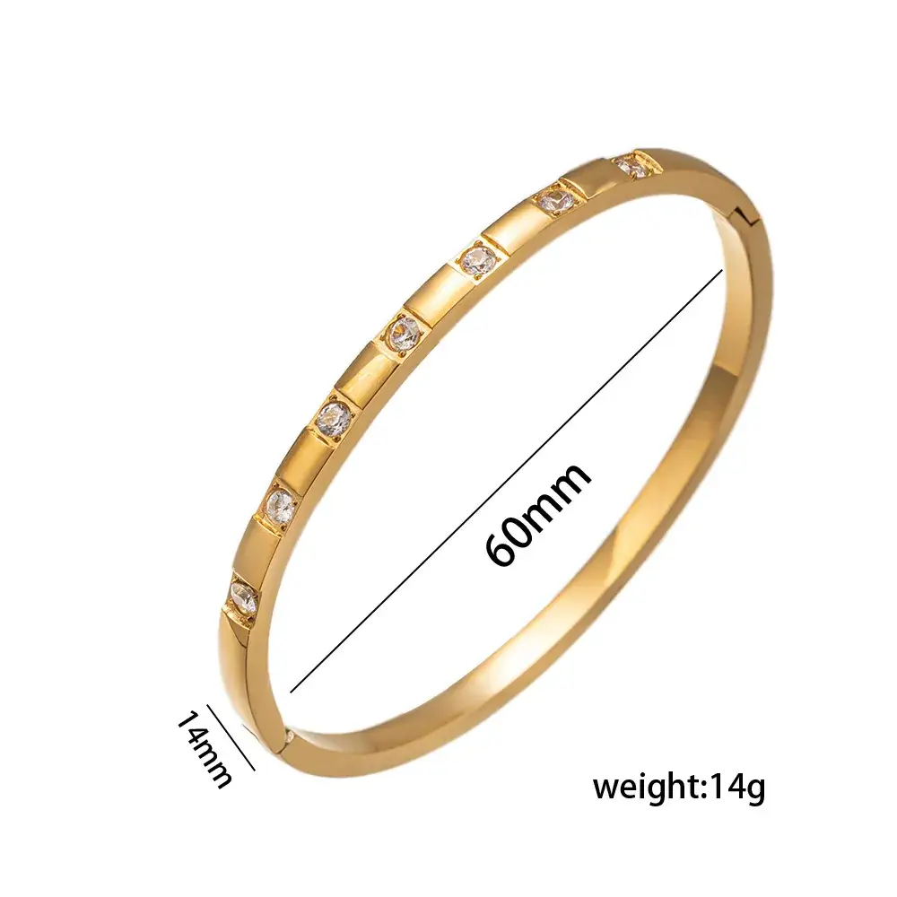 Titanium Steel Bracelet Gold White European American