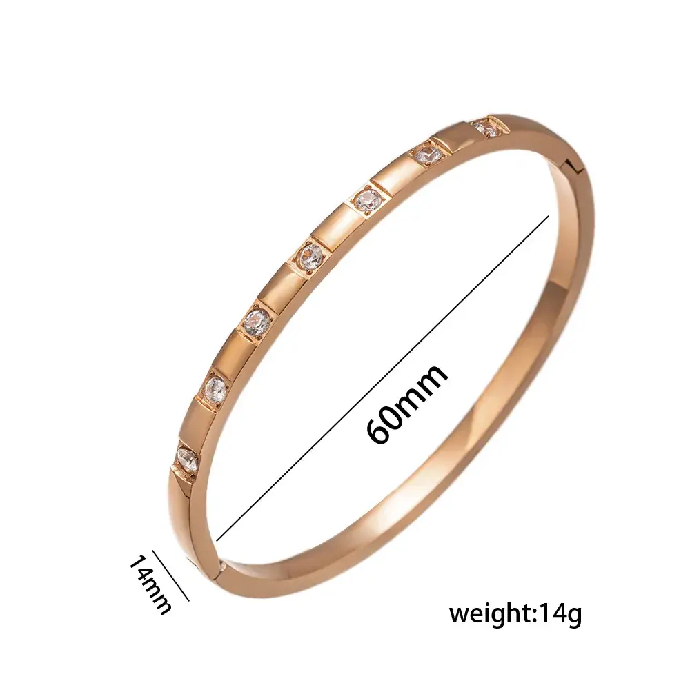 Titanium Steel Bracelet Gold White European American