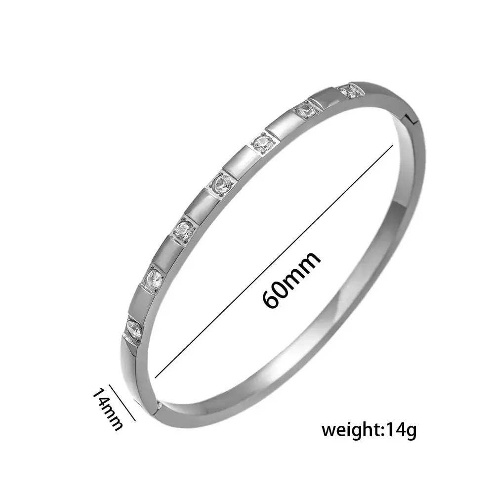Titanium Steel Bracelet Gold White European American