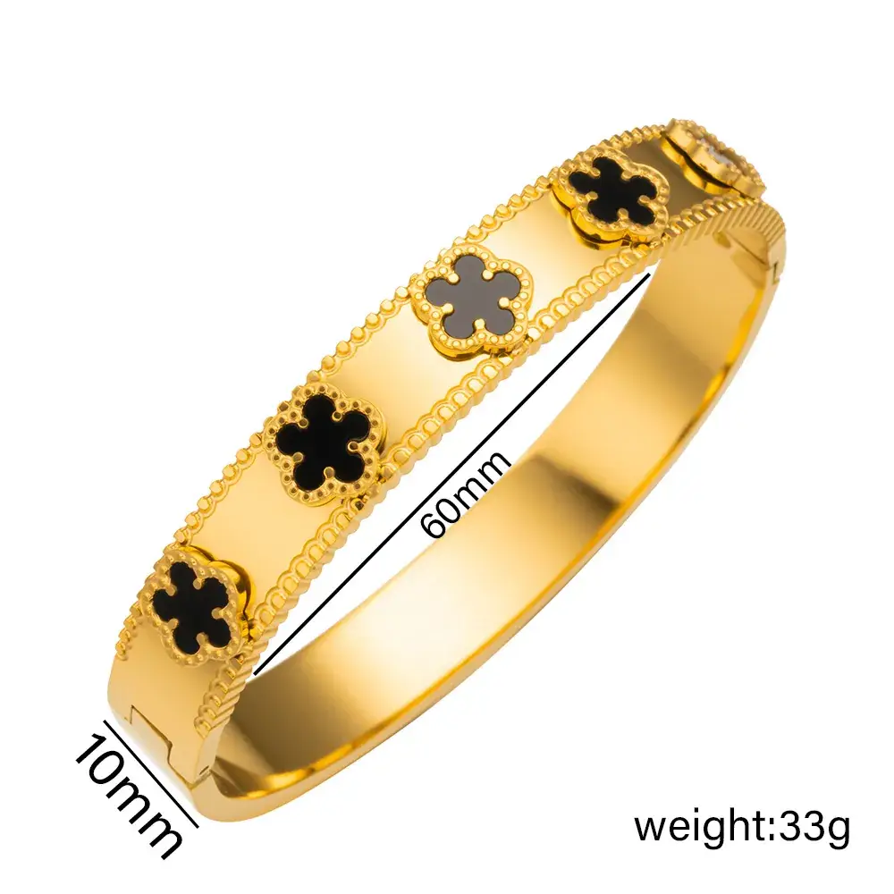 Titanium Steel Bracelet Gold White European American