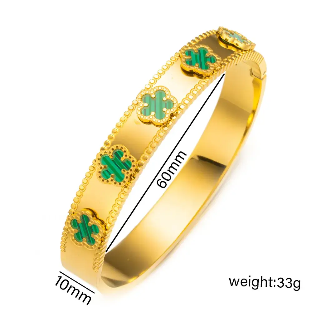 Titanium Steel Bracelet Gold White European American