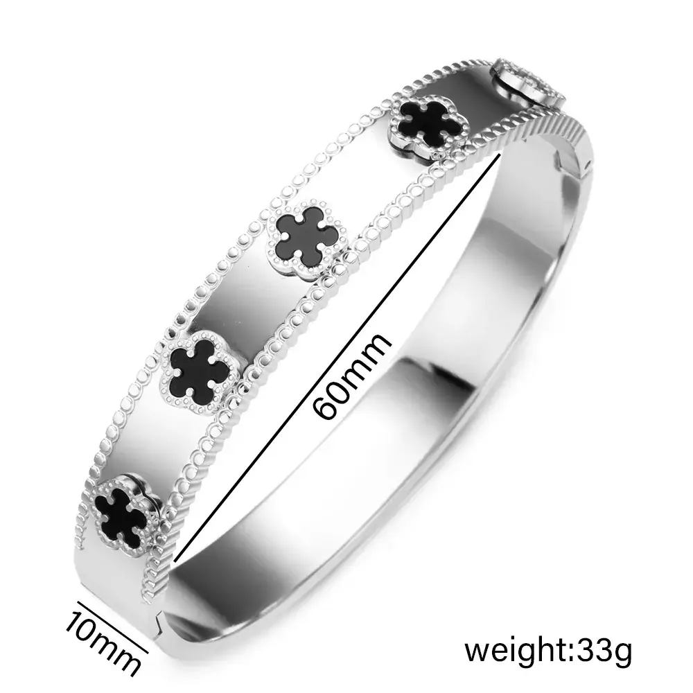 Titanium Steel Bracelet Gold White European American