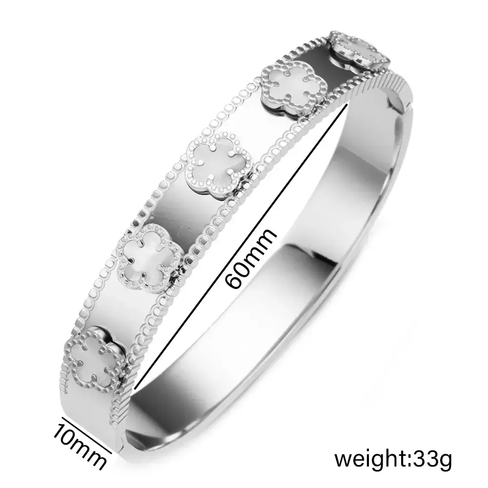Titanium Steel Bracelet Gold White European American