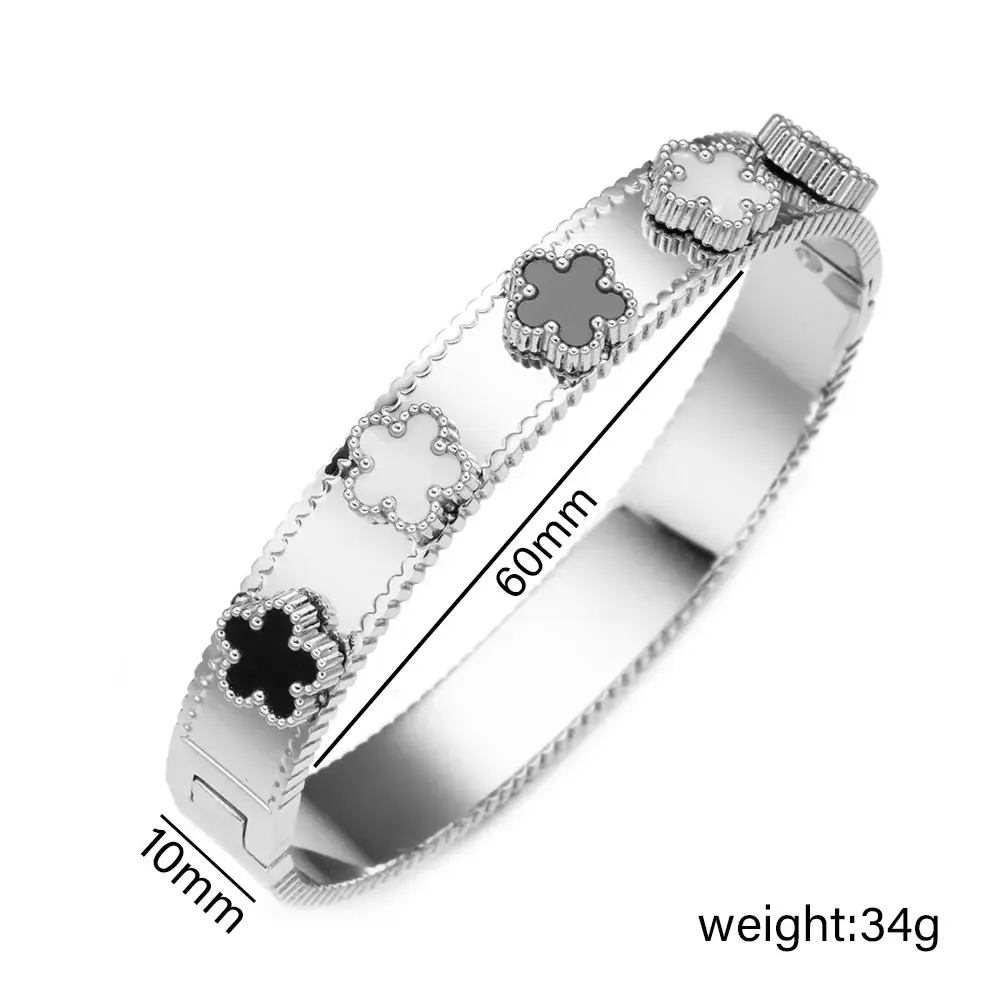 Titanium Steel Bracelet Gold White European American