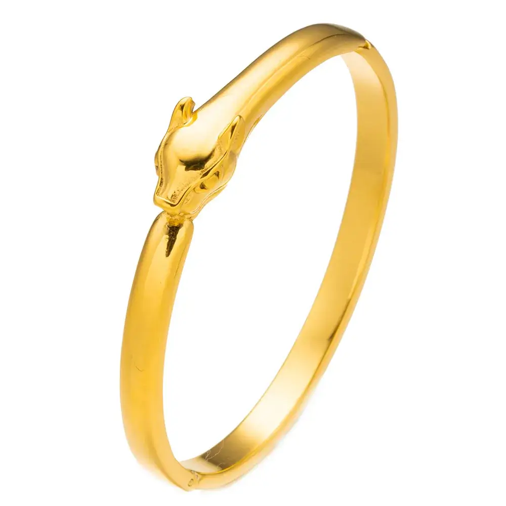 Titanium Steel Bracelet Gold White European American