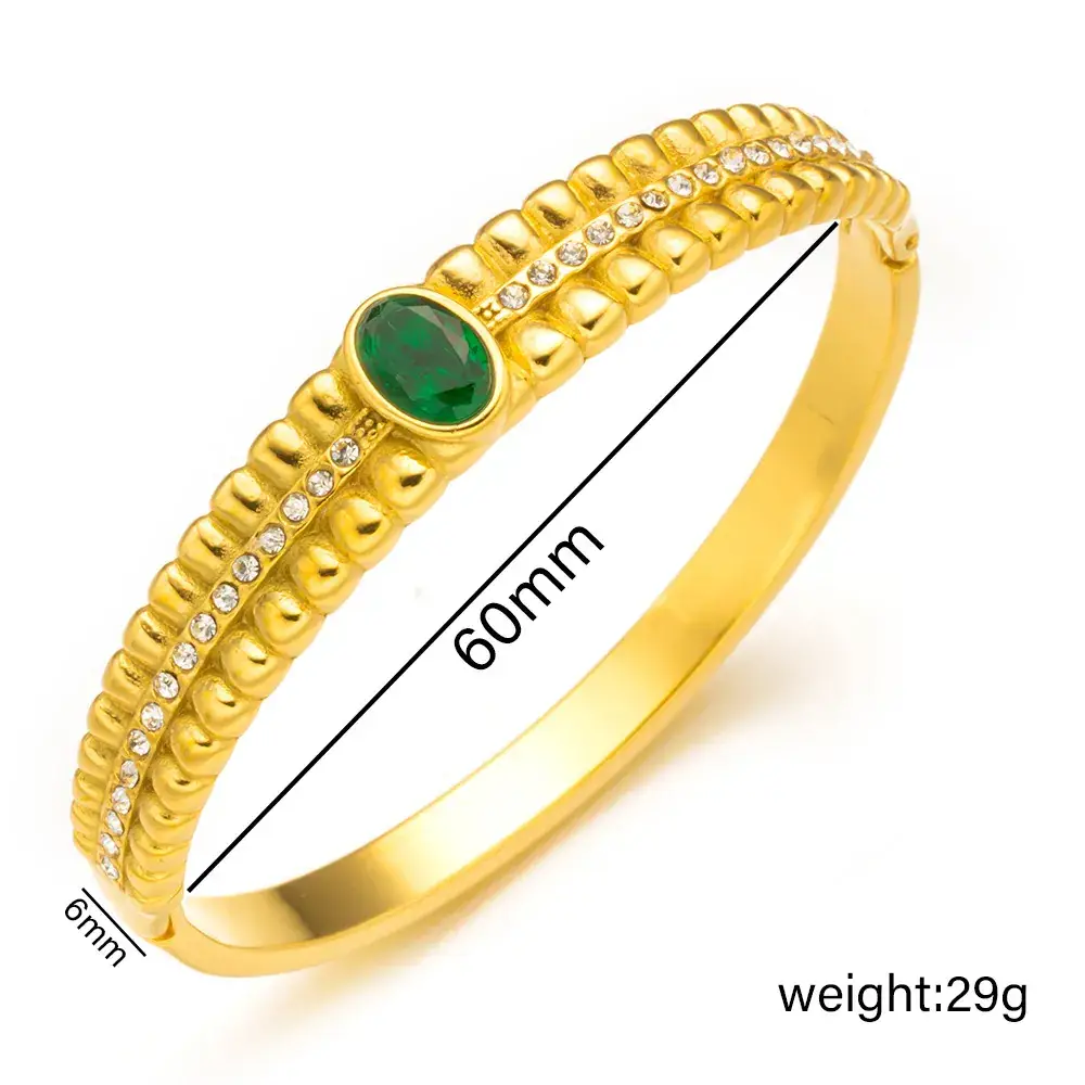 Titanium Steel Bracelet Gold White European American