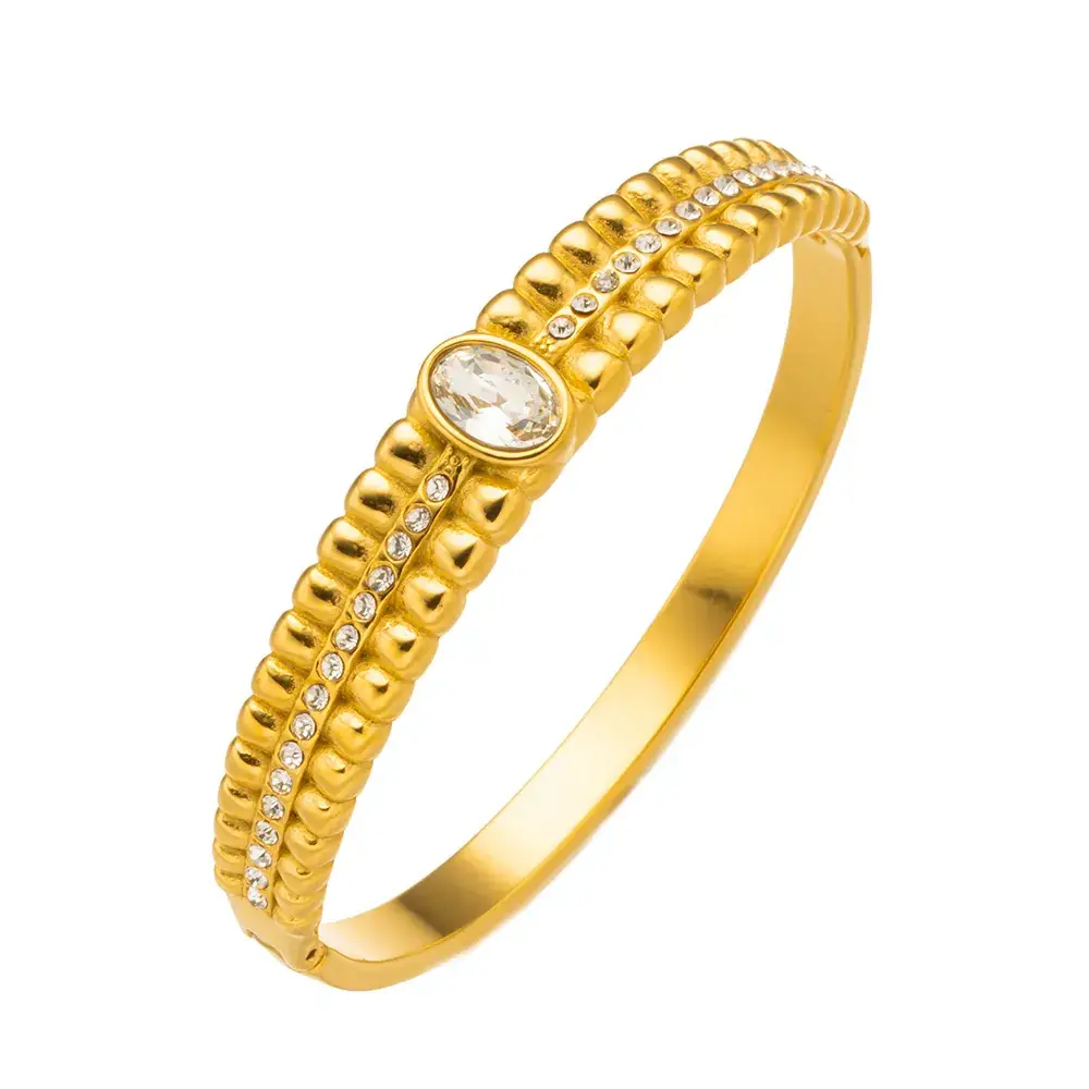 Titanium Steel Bracelet Gold White European American