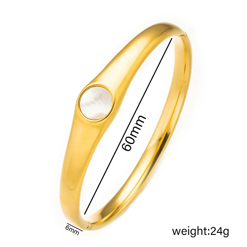 Titanium Steel Bracelet Gold White European American