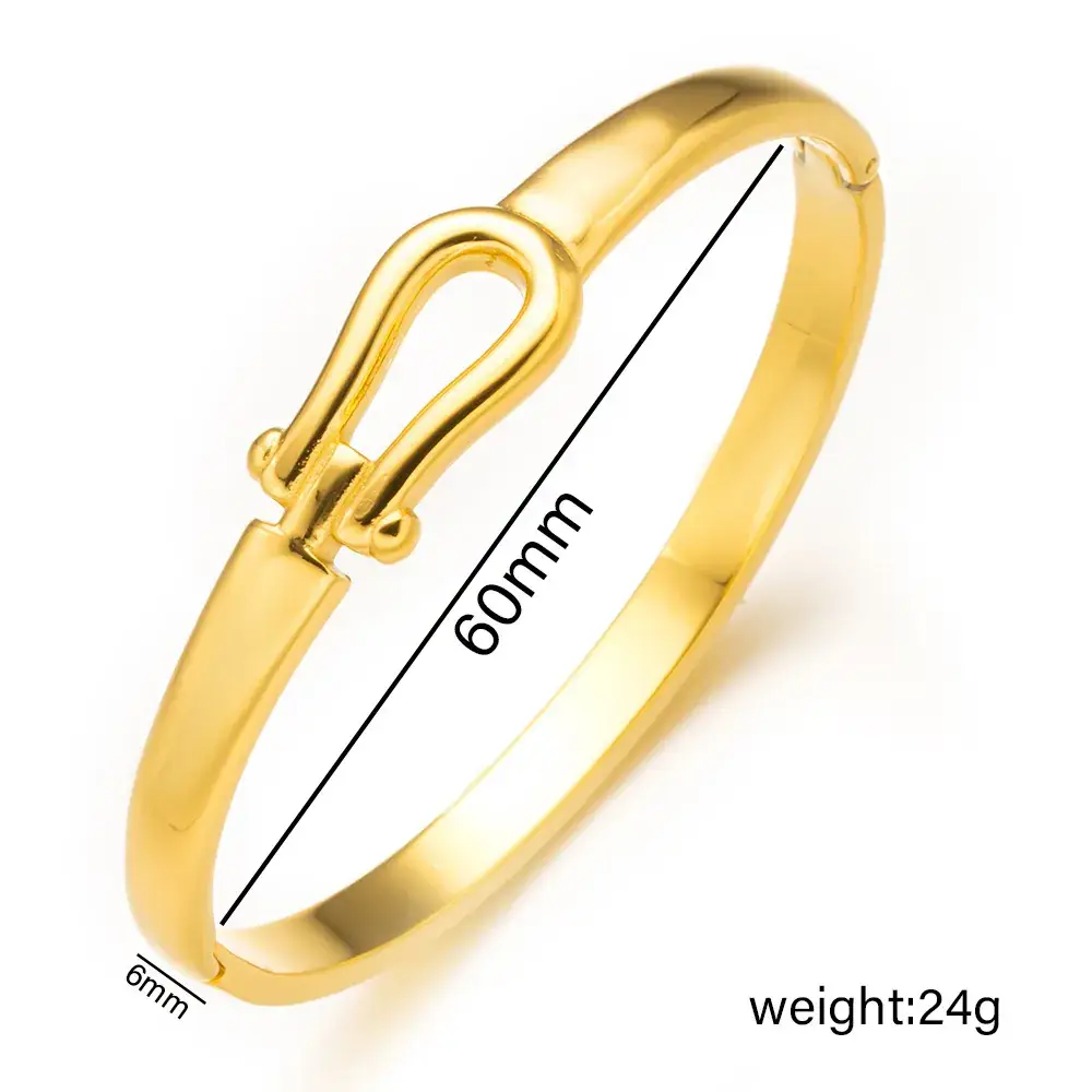 Titanium Steel Bracelet Gold White European American