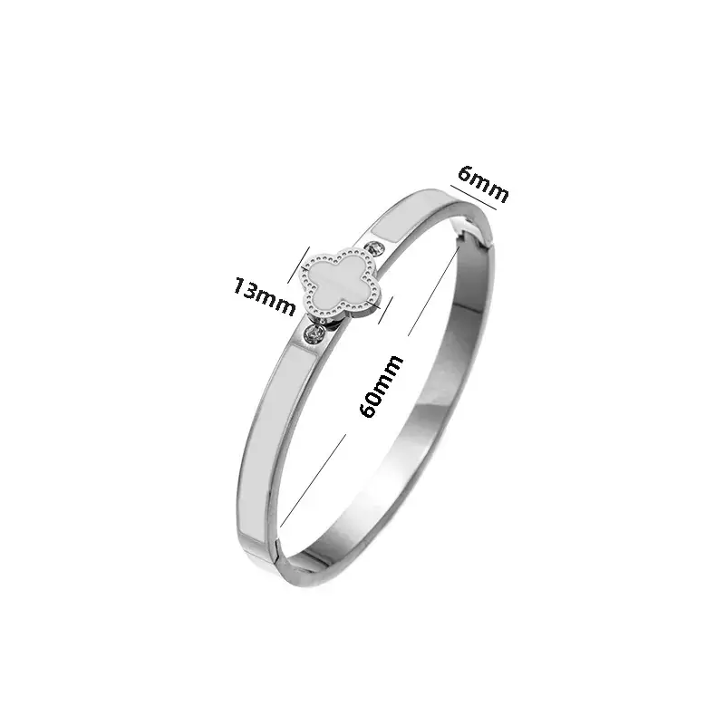 Titanium Steel Bracelet Gold White European American
