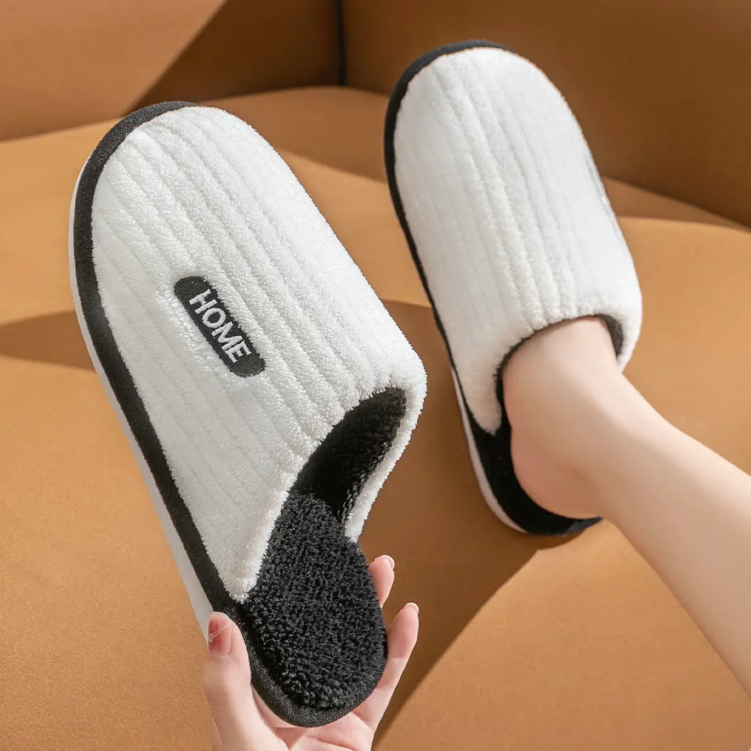 Cotton Slippers for Men, Winter 2026 New Style, Indoor Home Non-Slip Couple's Warm Furry Slippers for Women, Autumn and Winter - Image 6