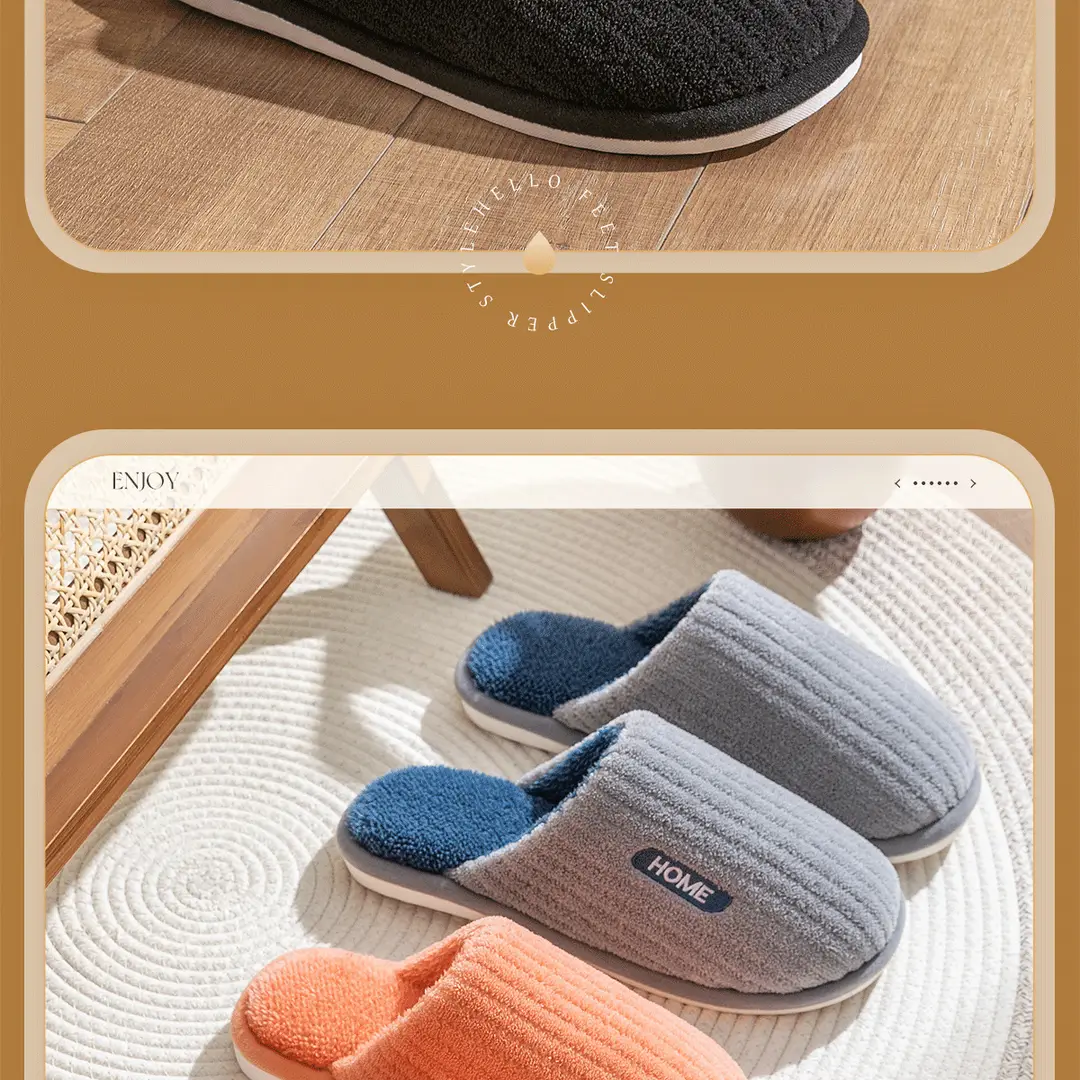Cotton Slippers for Men, Winter 2026 New Style, Indoor Home Non-Slip Couple's Warm Furry Slippers for Women, Autumn and Winter — feature 19