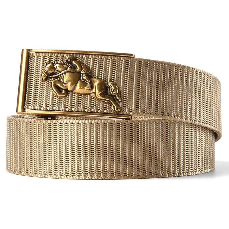 Men's Gold Toothless Automatic Belt with Lion Design - Image 14