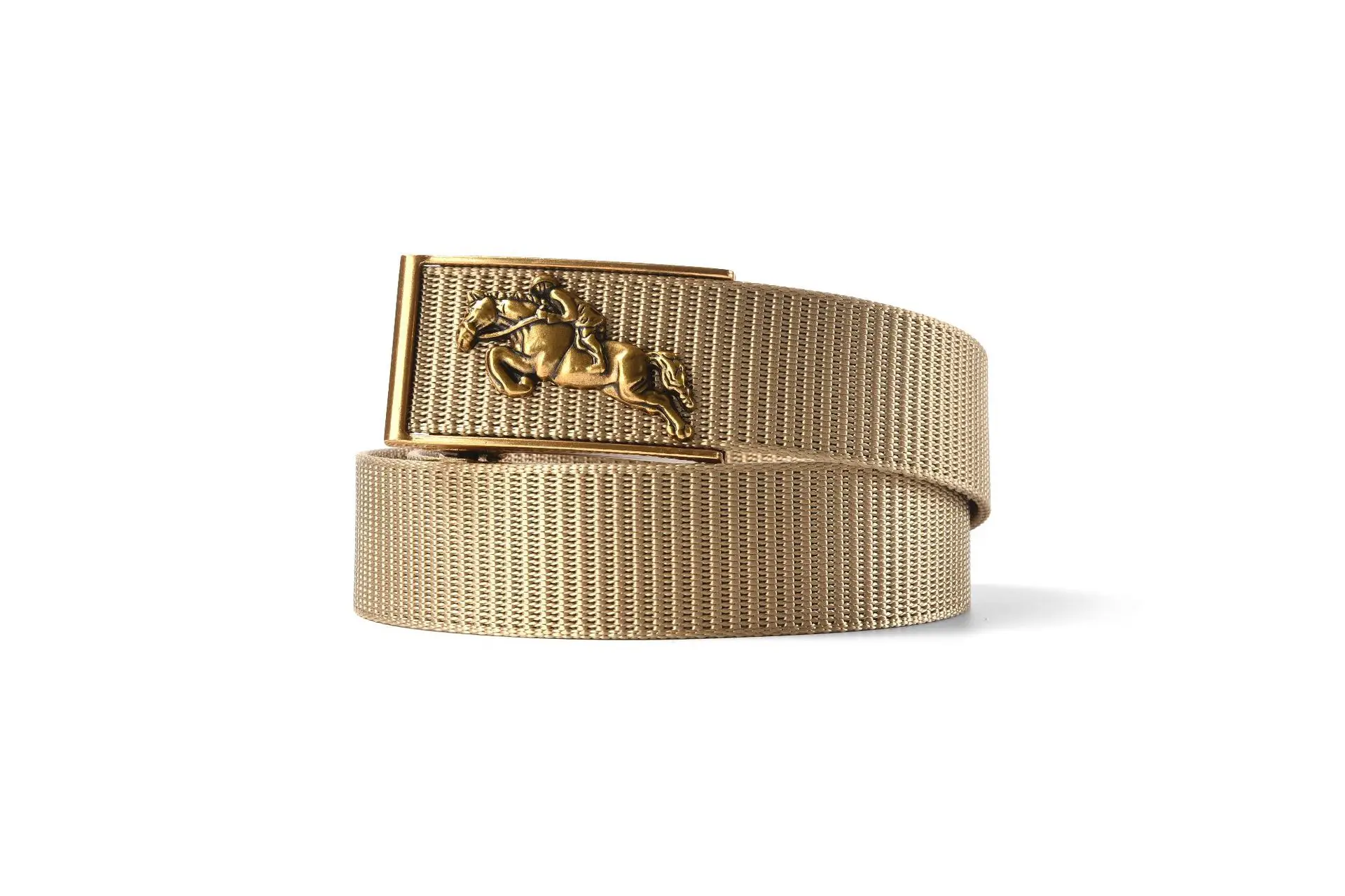 Men's Gold Toothless Automatic Belt with Lion Design — feature 11
