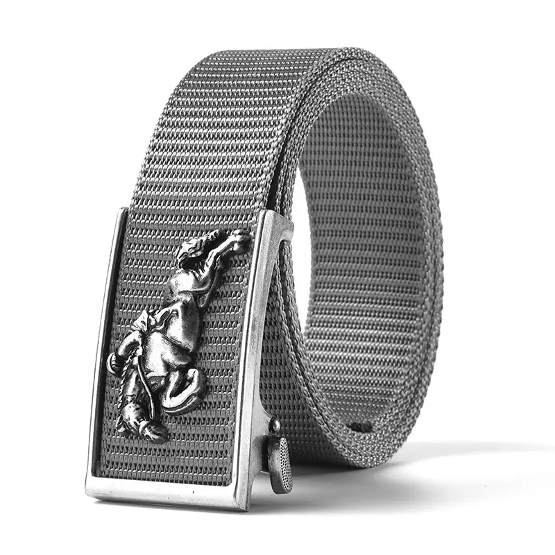 Men's Gold Toothless Automatic Belt with Lion Design - Image 12