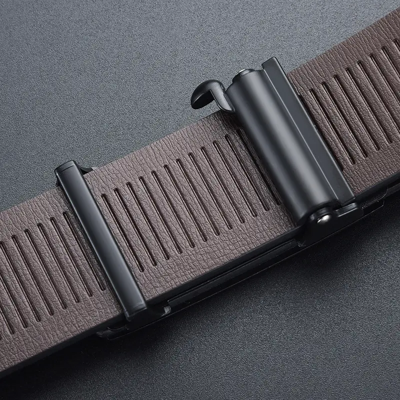Men's Black Alloy Automatic Buckle Belt - Image 17