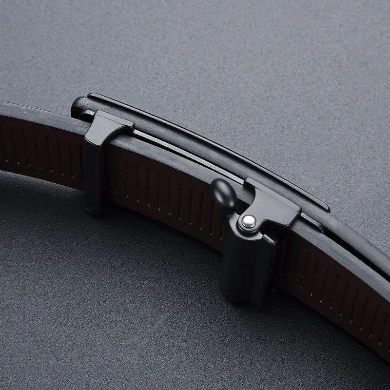Men's Black Alloy Automatic Buckle Belt - Image 18