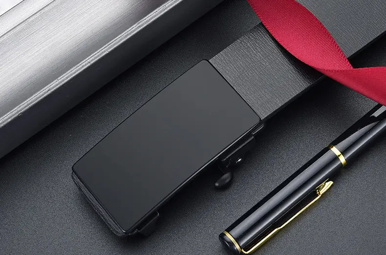 Men's Black Alloy Automatic Buckle Belt — feature 16