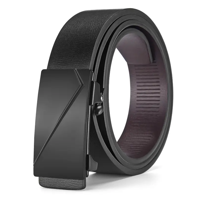 Men's Black Alloy Automatic Buckle Belt - Image 11