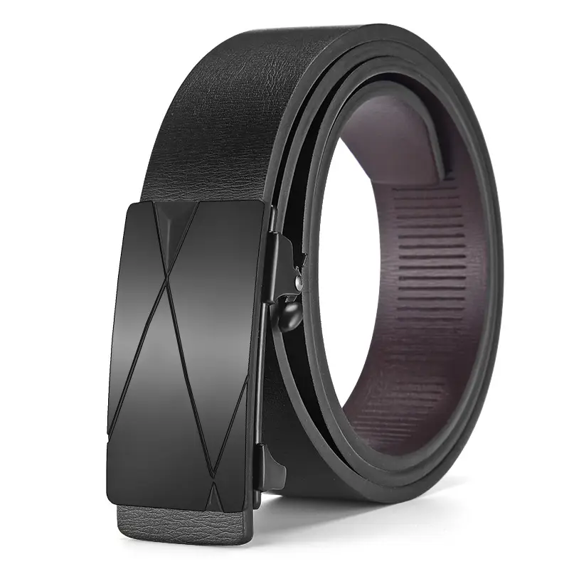 Men's Black Alloy Automatic Buckle Belt - Image 14