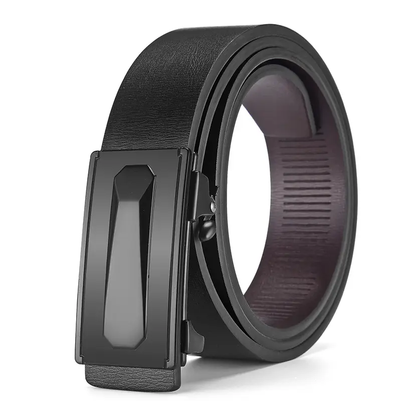 Men's Black Alloy Automatic Buckle Belt - Image 15