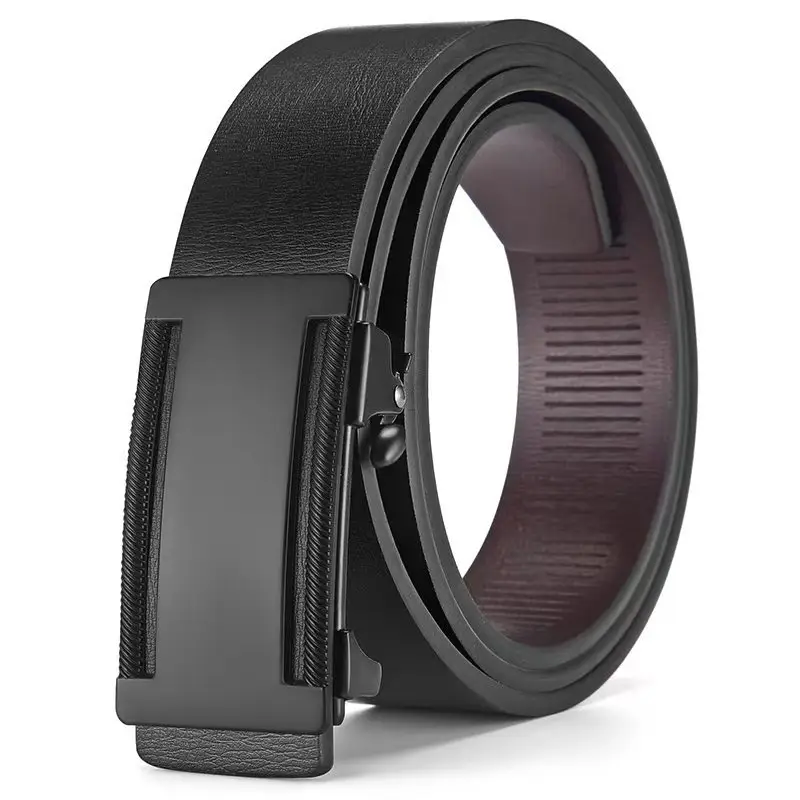 Men's Black Alloy Automatic Buckle Belt - Image 2