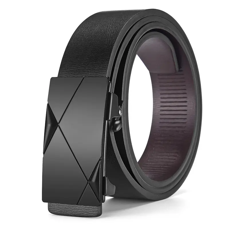 Men's Black Alloy Automatic Buckle Belt - Image 4