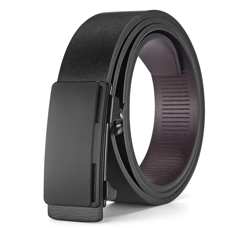 Men's Black Alloy Automatic Buckle Belt - Image 5