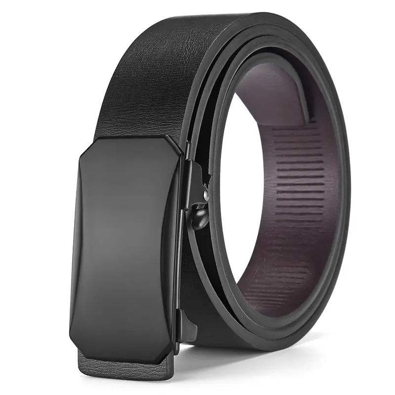 Men's Black Alloy Automatic Buckle Belt - Image 7
