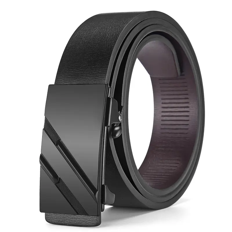 Men's Black Alloy Automatic Buckle Belt - Image 8