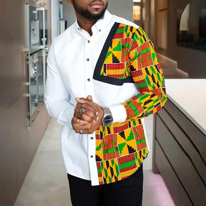 3D Leopard Print Long Sleeve Shirt for Men — feature 3