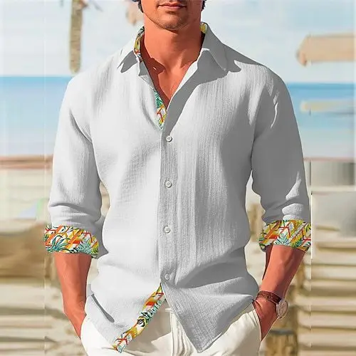 3D Leopard Print Long Sleeve Shirt for Men - Image 11