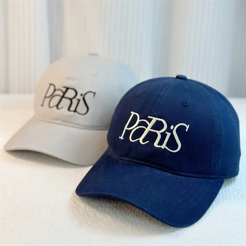 Blue Paris Letter Embroidered Baseball Cap for Women & Men - Image 7