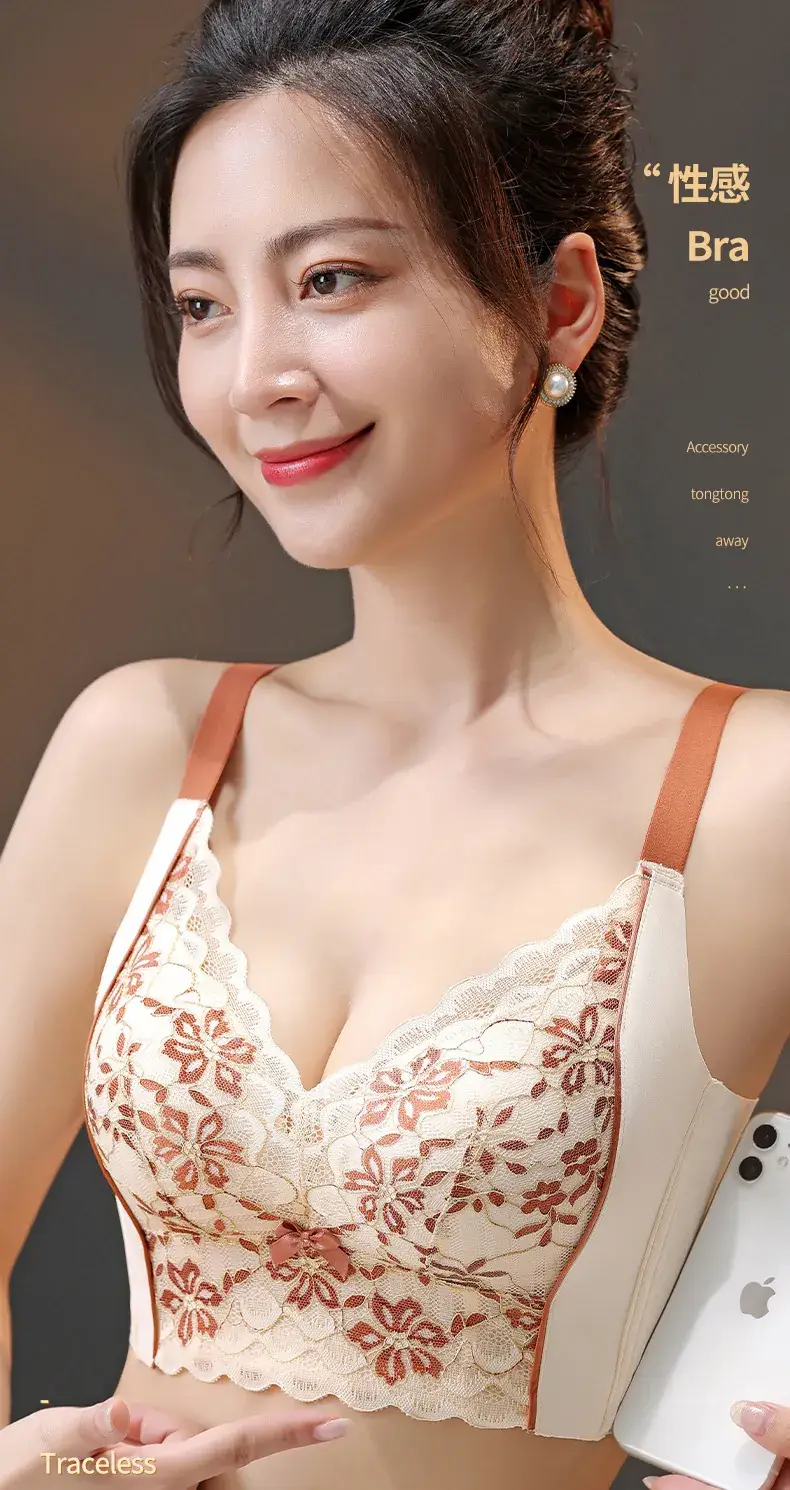 French Lace Push Up Bra Women Small Adjustable — feature 1